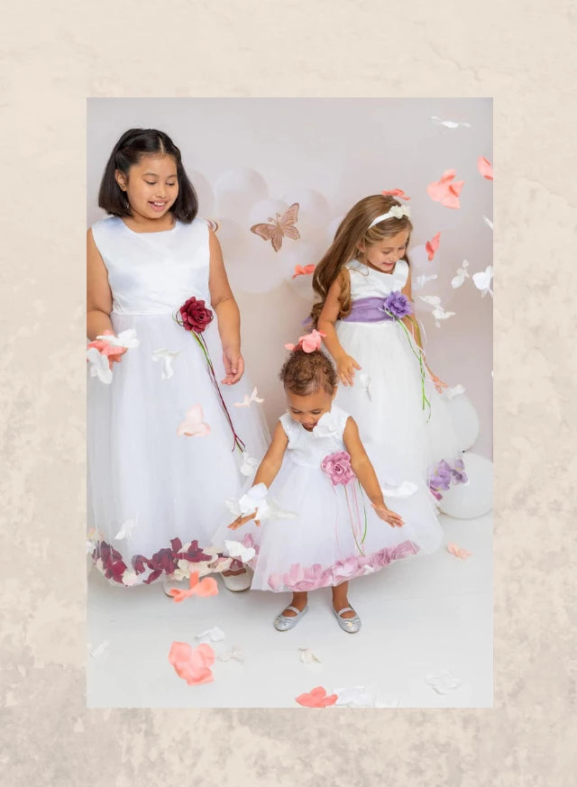 Pretty Plies Rose Pearl Embellished Flower Girl Dress