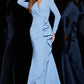 Jovani 06995 Long Sleeve Mermaid Crepe Gown - Special Occasion/Curves