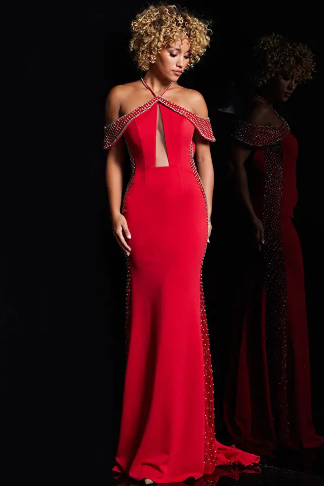 Jovani 24611 Off The Shoulder Fitted Mermaid Dress Special