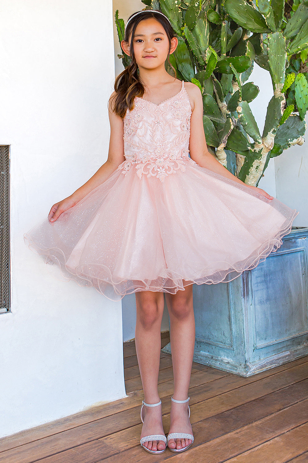 Embroidery Sparkly Tulle A-Line Girl Party Dress by Cinderella Couture – Ariststyles Embroidery Sparkly Tulle A-Line Girl Party Dress by Cinderella Couture – Ariststyles