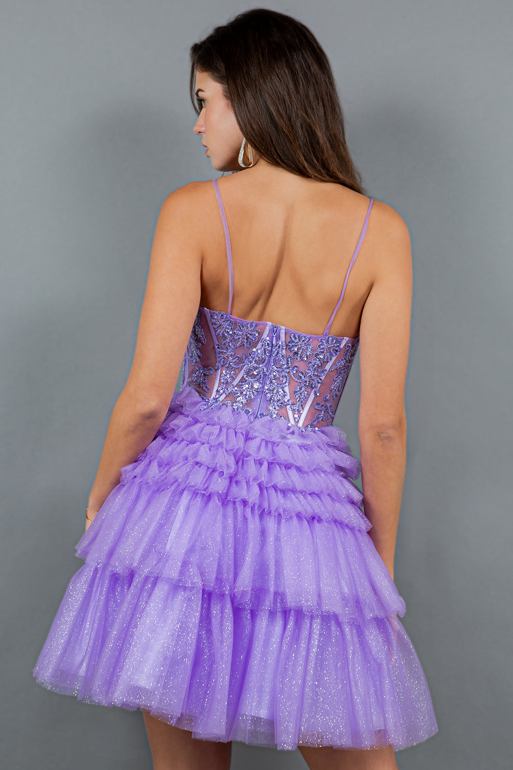 Sweetheart Neckline Tulle Short Party Dress by Cinderella Couture USA AS5133J
