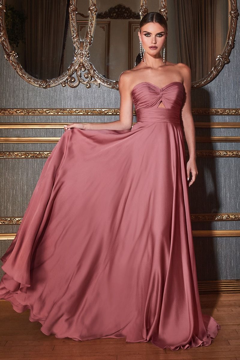 Satin Strapless A-Line Women Formal Gown By Ladivine 7496 - Special Oc Ariststyles Satin Strapless A-Line Women Formal Gown By Ladivine 7496 - Special Oc Ariststyles