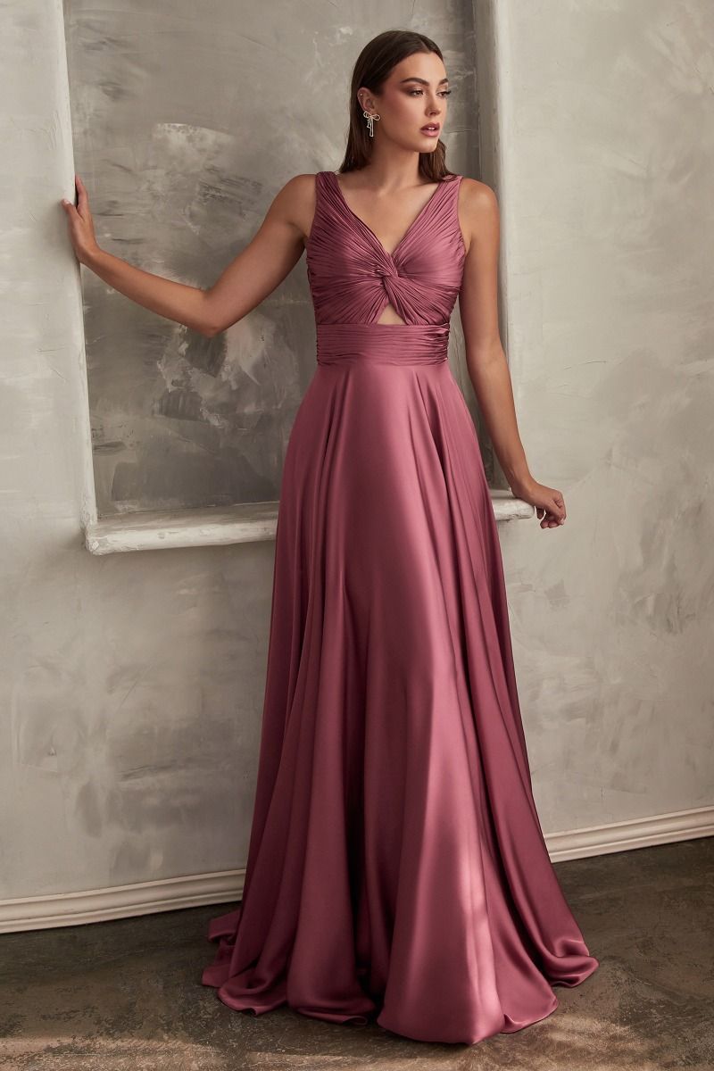 Keyhole Satin A-Line Gown by Cinderella Divine 7497 - Special Occasion Ariststyles Keyhole Satin A-Line Gown by Cinderella Divine 7497 - Special Occasion Ariststyles