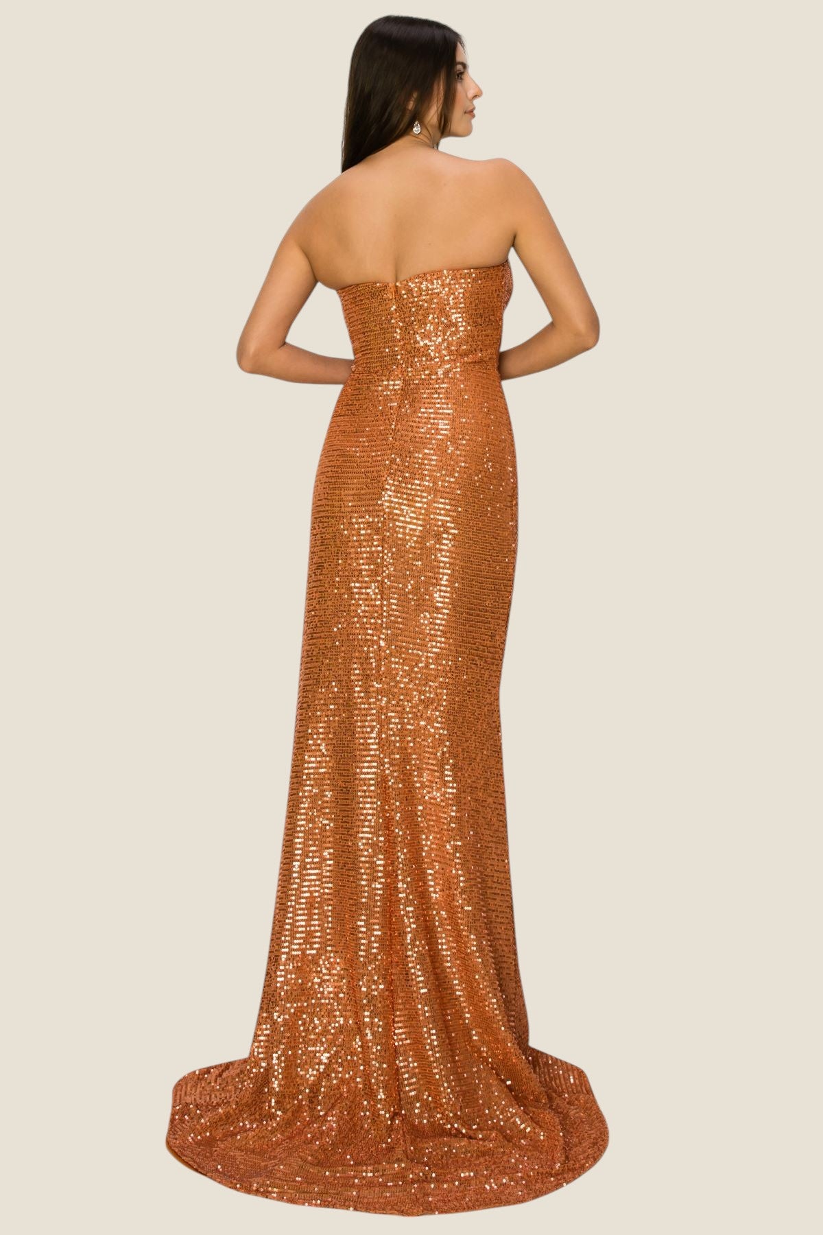 Strapless Scoop Neckline Sheath Party Dress by Cinderella Couture USA AS8052J
