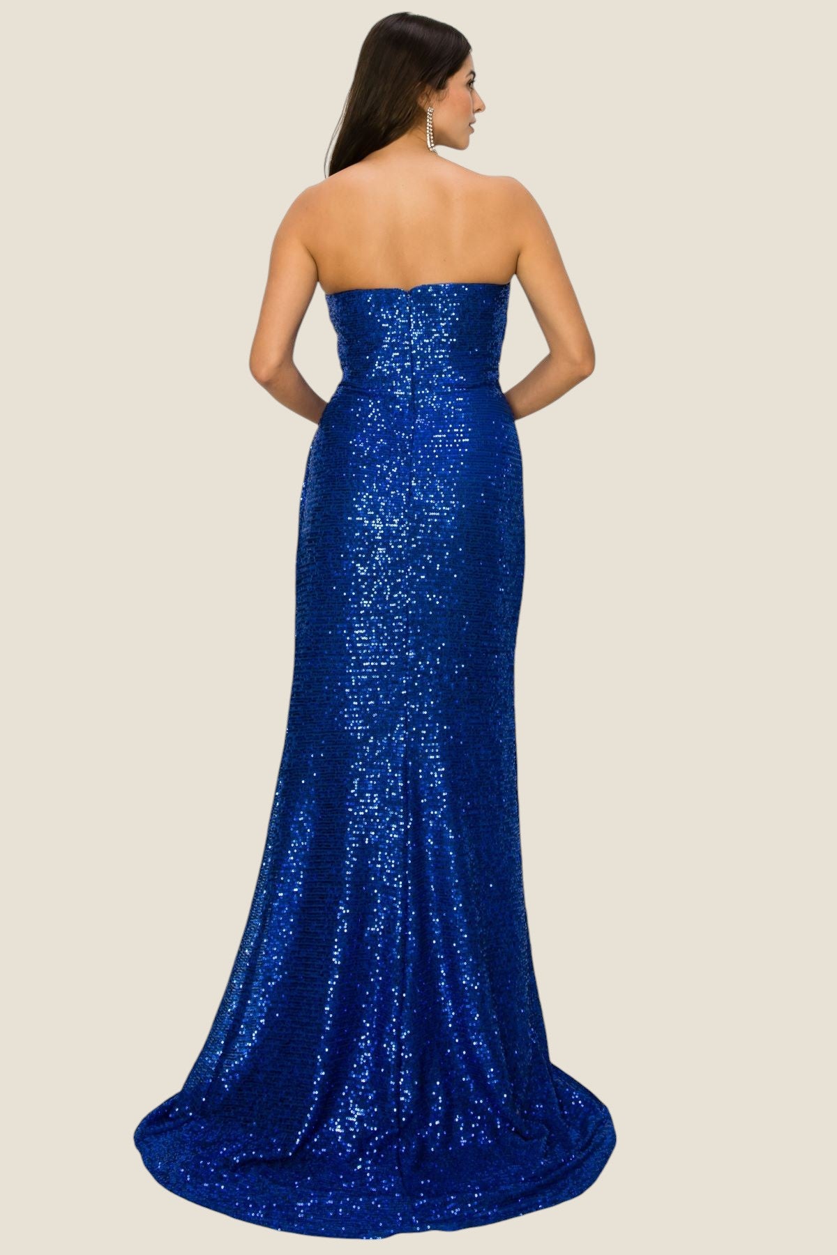 Strapless Scoop Neckline Sheath Party Dress by Cinderella Couture USA AS8052J