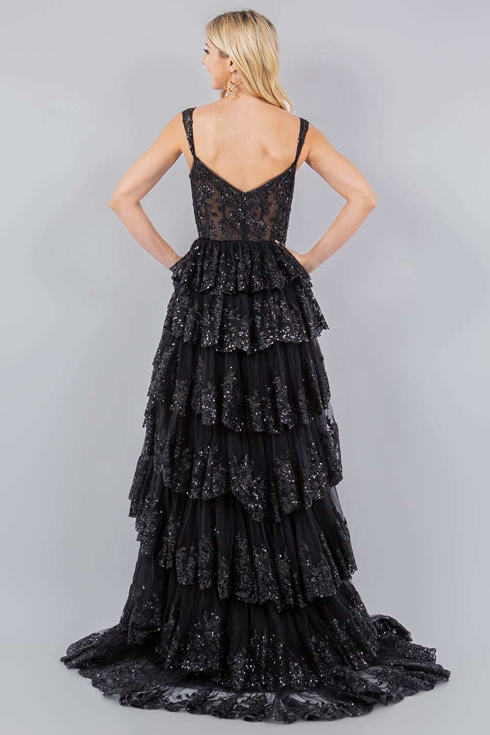 Embroidered Sweetheart Neckline Party Dress by Cinderella Couture USA AS8093J