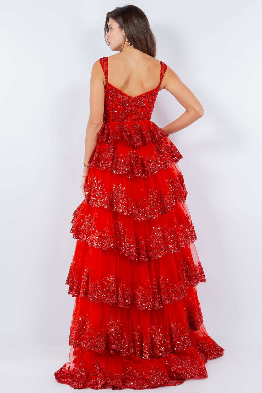 Embroidered Sweetheart Neckline Party Dress by Cinderella Couture USA AS8093J