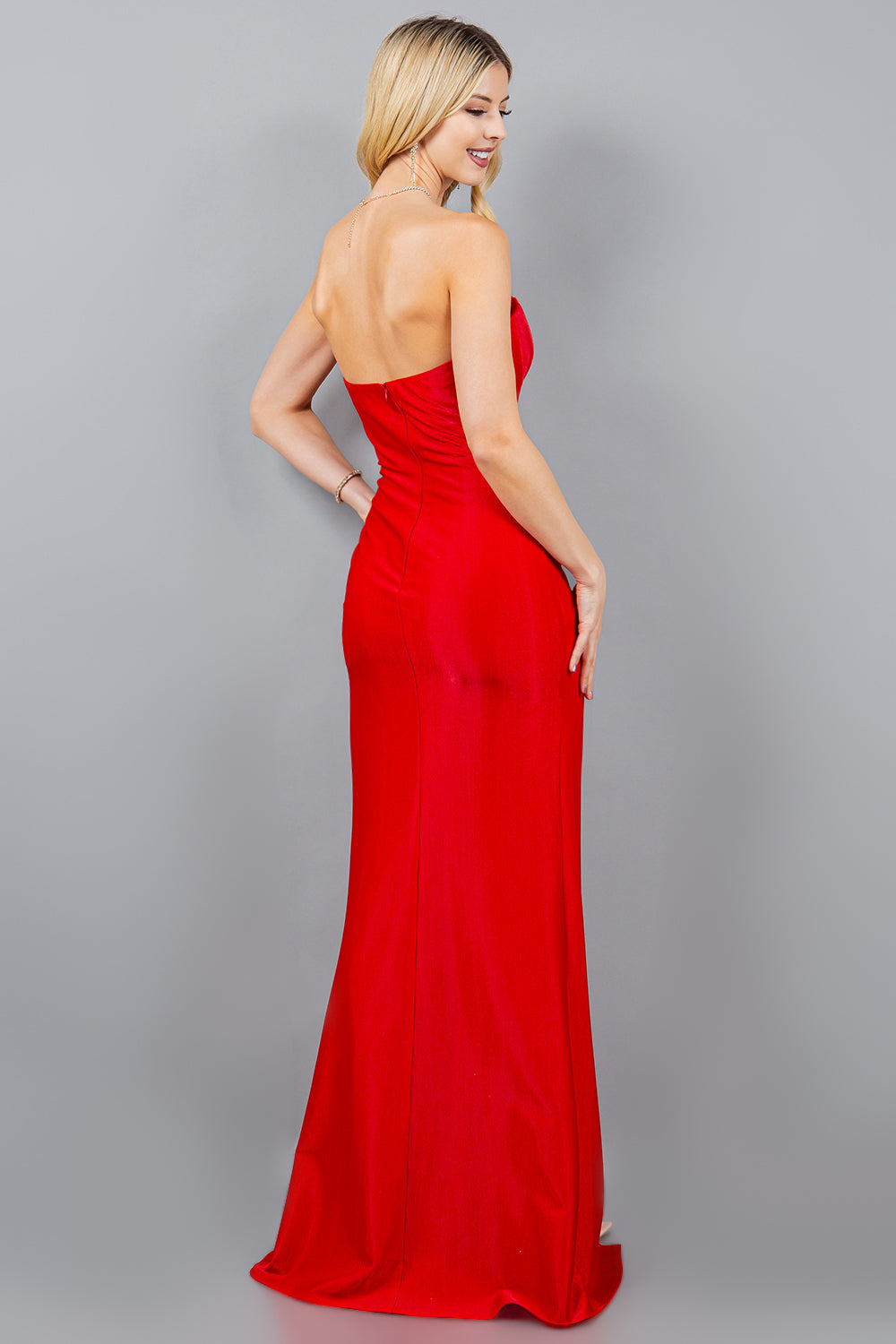 Strapless Sweetheart Neckline Sheath Party Dress by Cinderella Couture USA AS8095J