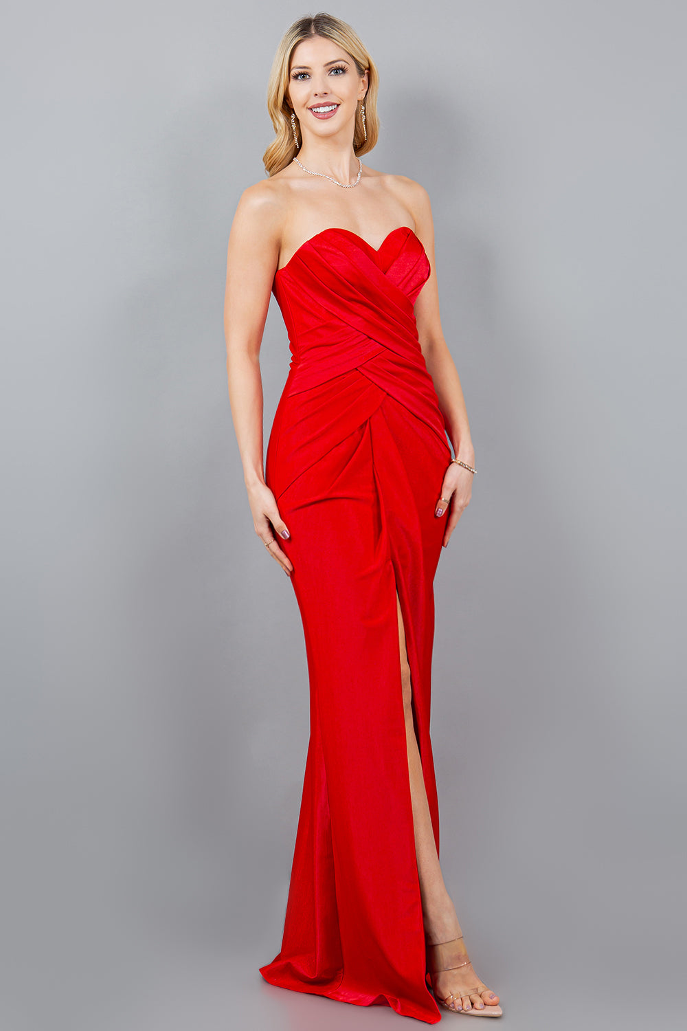 Strapless Sweetheart Neckline Sheath Party Dress by Cinderella Couture USA AS8095J