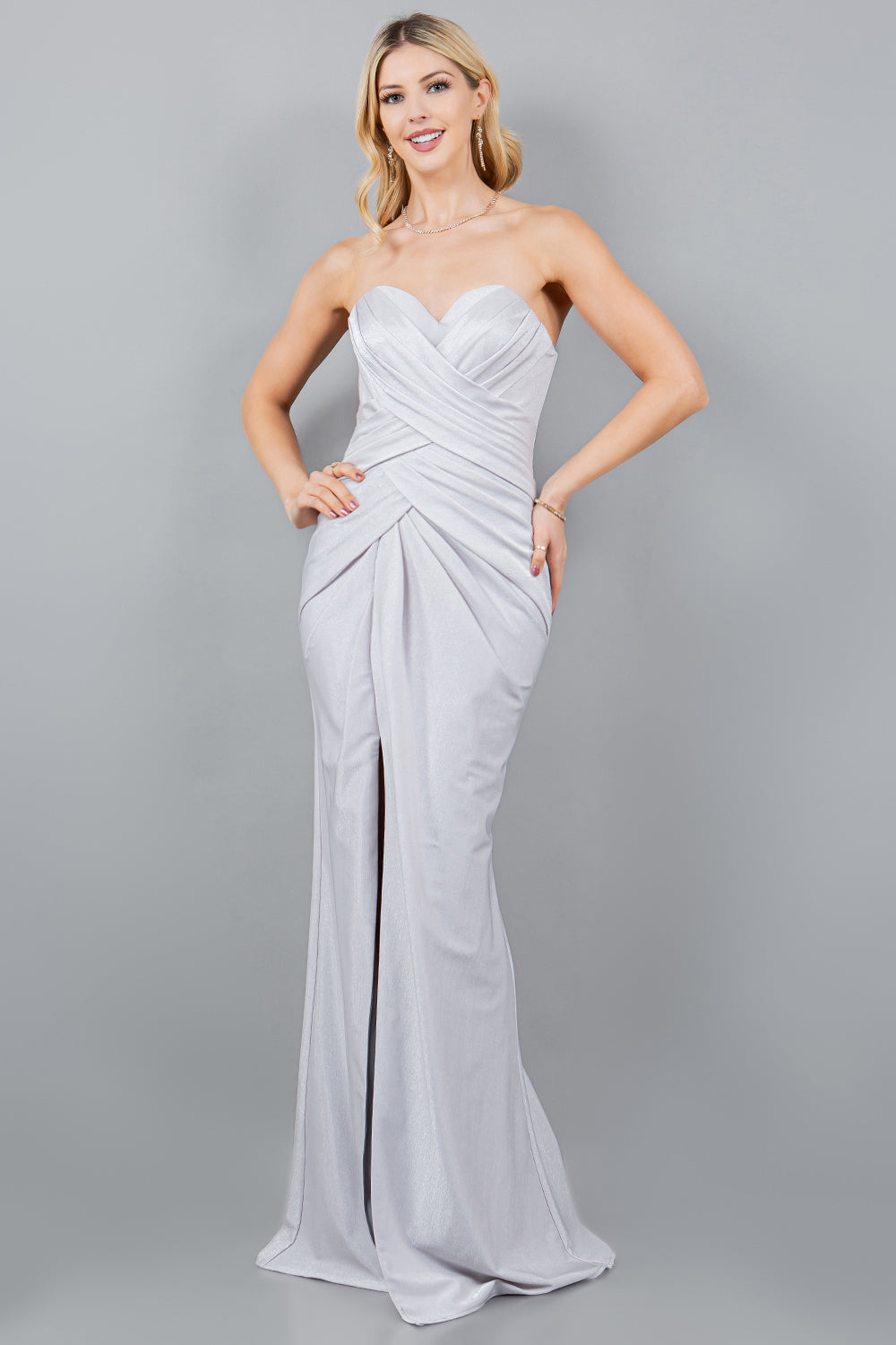 Strapless Sweetheart Neckline Sheath Party Dress by Cinderella Couture USA AS8095J