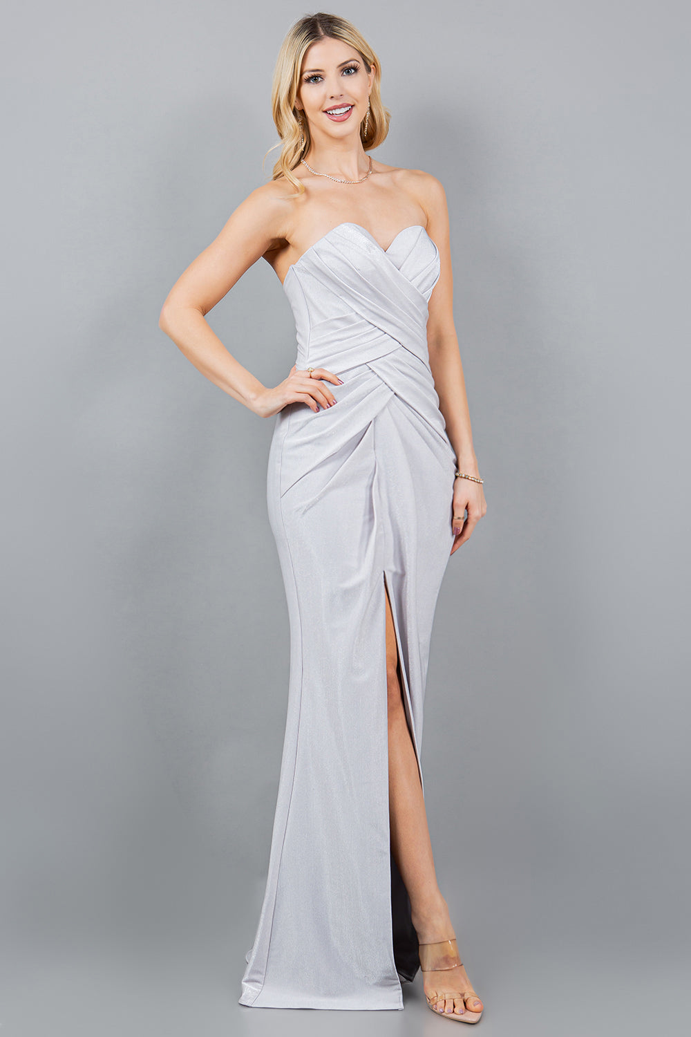 Strapless Sweetheart Neckline Sheath Party Dress by Cinderella Couture USA AS8095J
