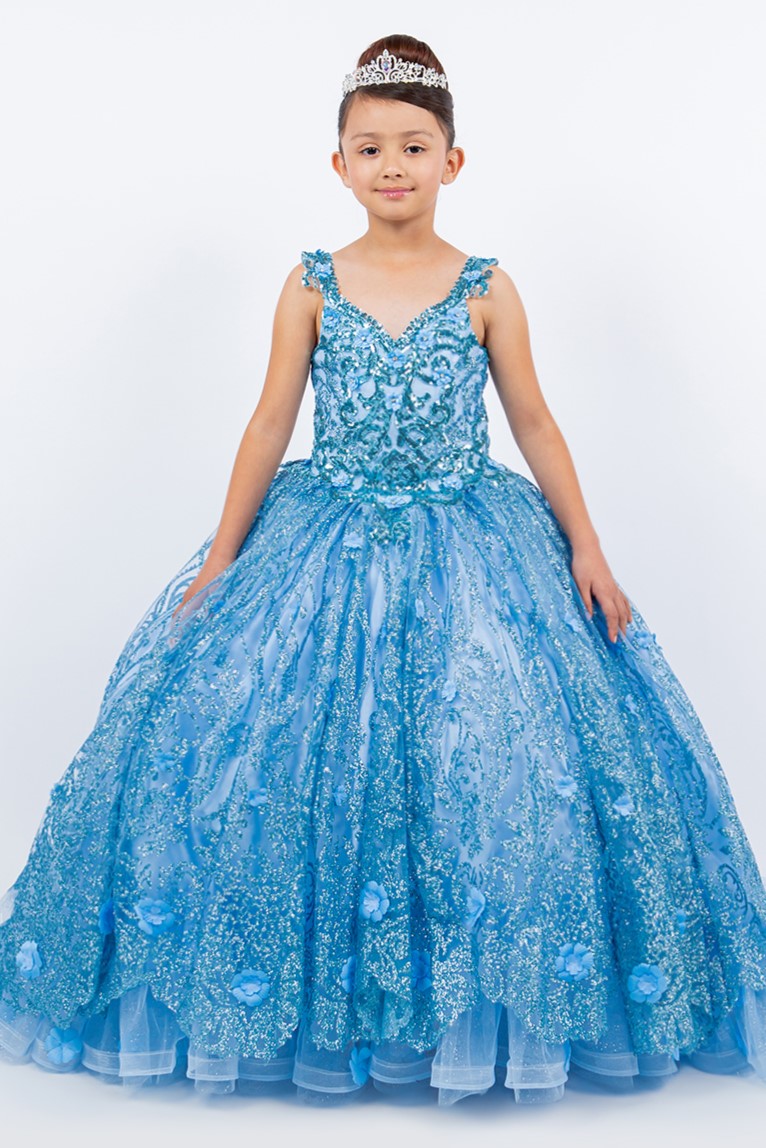 Sweetheart Tea Length Tulle Mini Quince Corset Dress with Lace Applique Cinderella Couture 5136 - Blue / 10 Sweetheart Tea Length Tulle Mini Quince Corset Dress with Lace Applique Cinderella Couture 5136 - Blue / 10