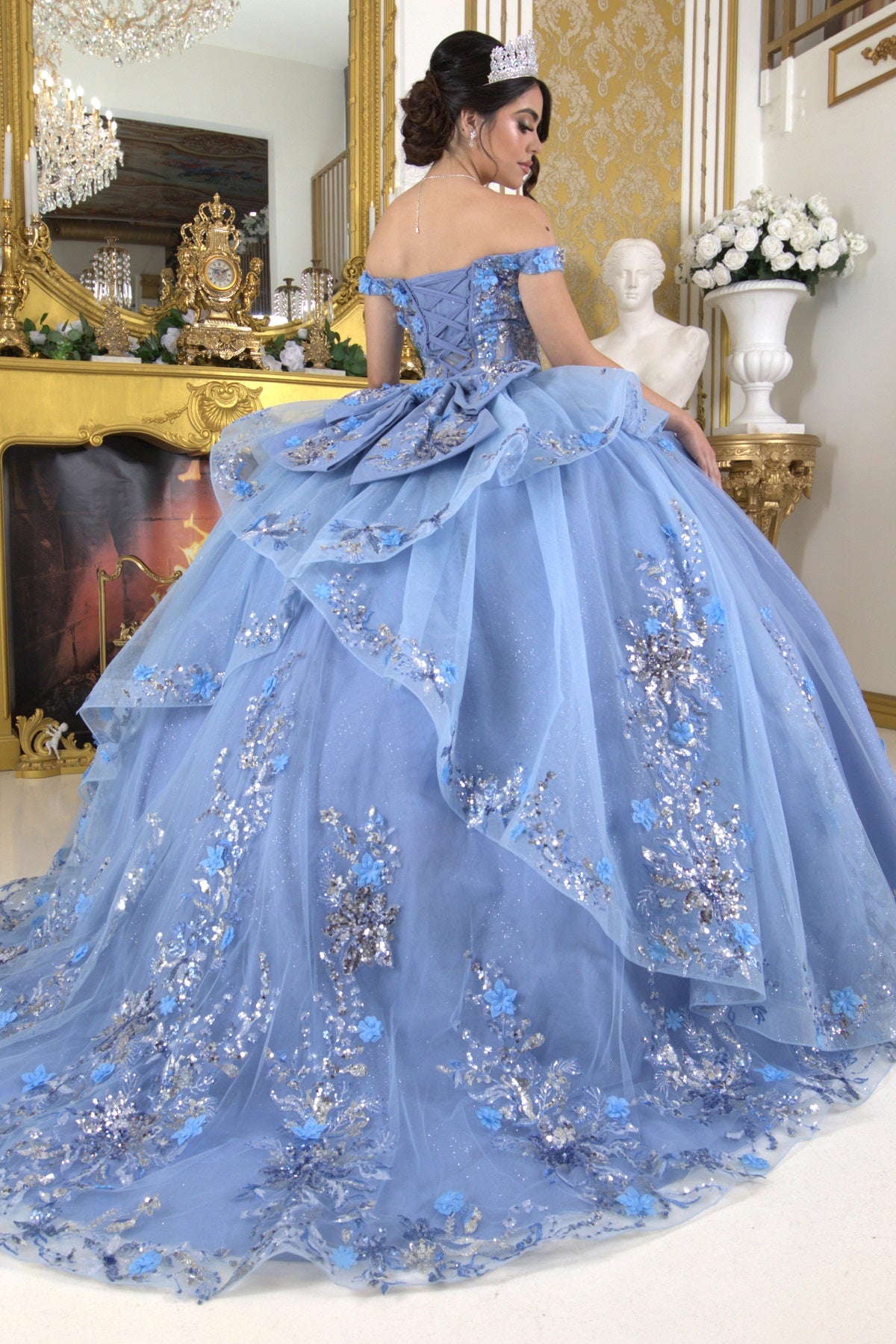 Sweetheart Neckline A-Line Quinceanera Dress by Cinderella Couture USA AS8125J