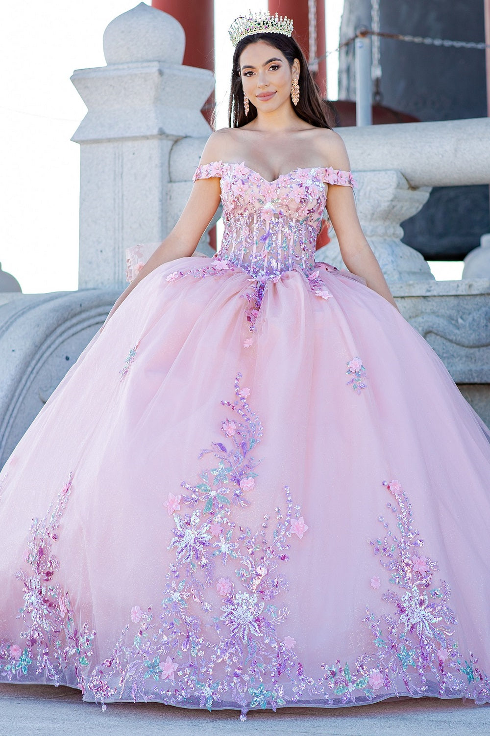 Sweetheart Neckline A-Line Quinceanera Dress by Cinderella Couture USA AS8125J