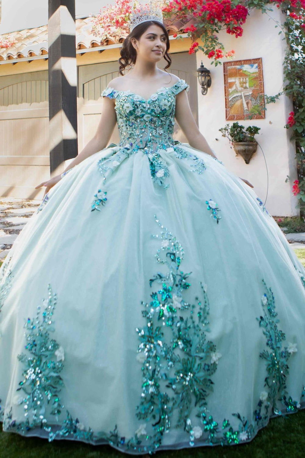 Sweetheart Neckline A-Line Quinceanera Dress by Cinderella Couture USA AS8125J