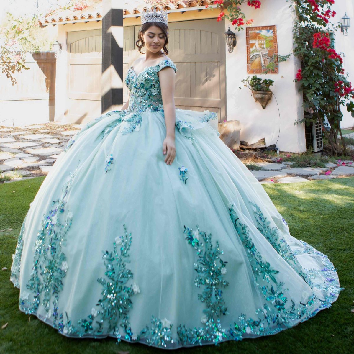 Sweetheart Neckline A-Line Quinceanera Dress by Cinderella Couture USA AS8125J
