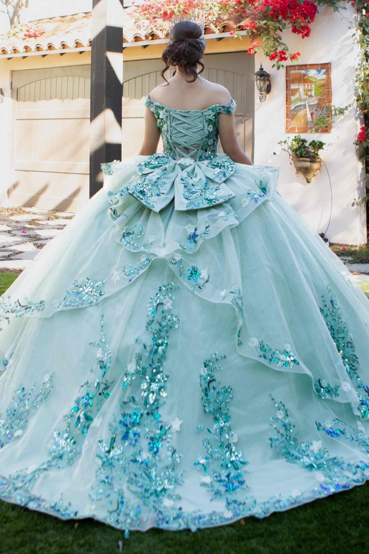 Sweetheart Neckline A-Line Quinceanera Dress by Cinderella Couture USA AS8125J