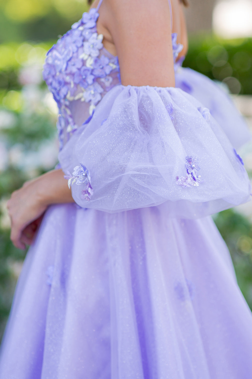 3D Floral Layered Tulle A-Line Party Dress by Cinderella Couture USA AS8130J