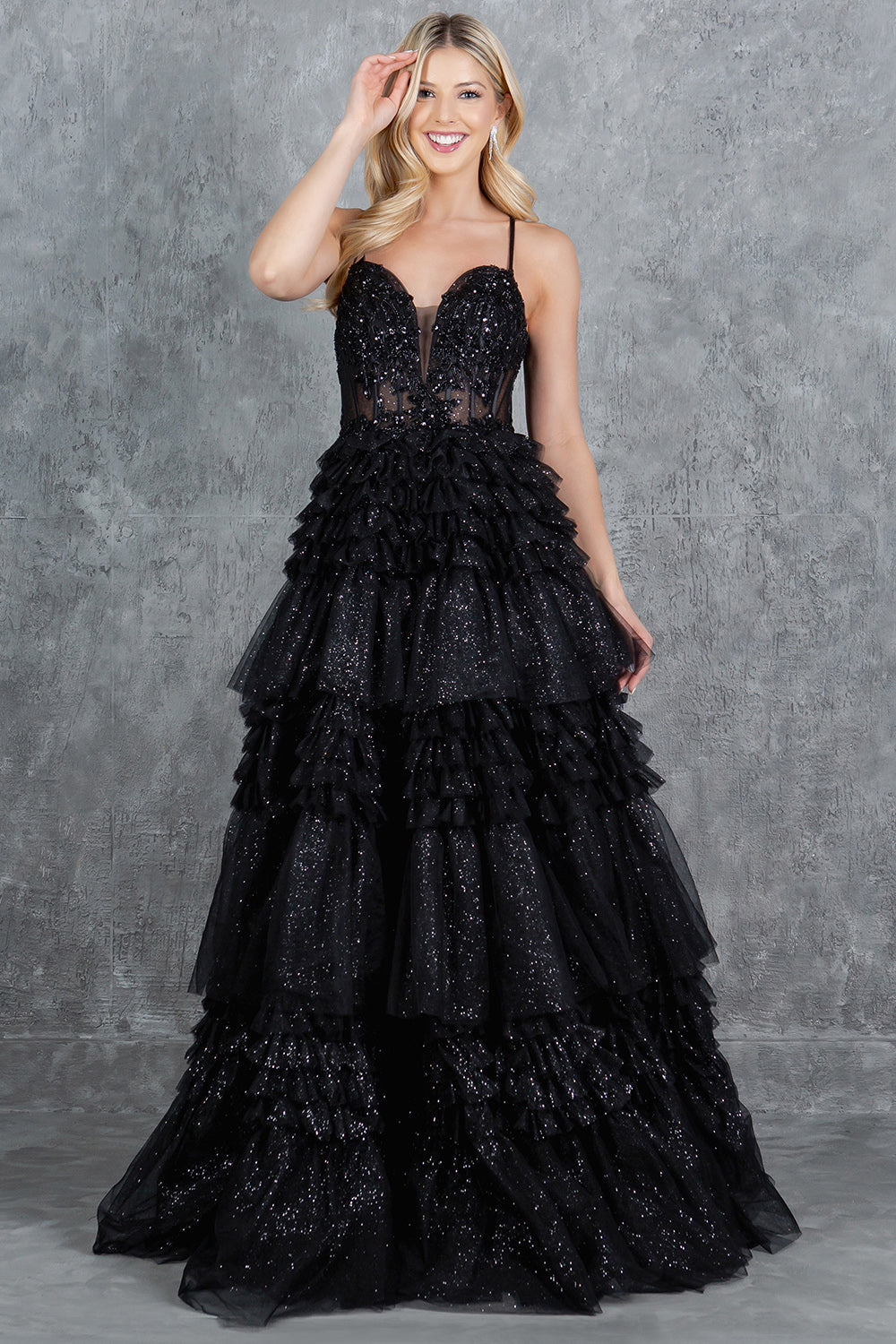 Tulle Sweetheart A-Line Party Dress by Cinderella Couture USA AS8163J