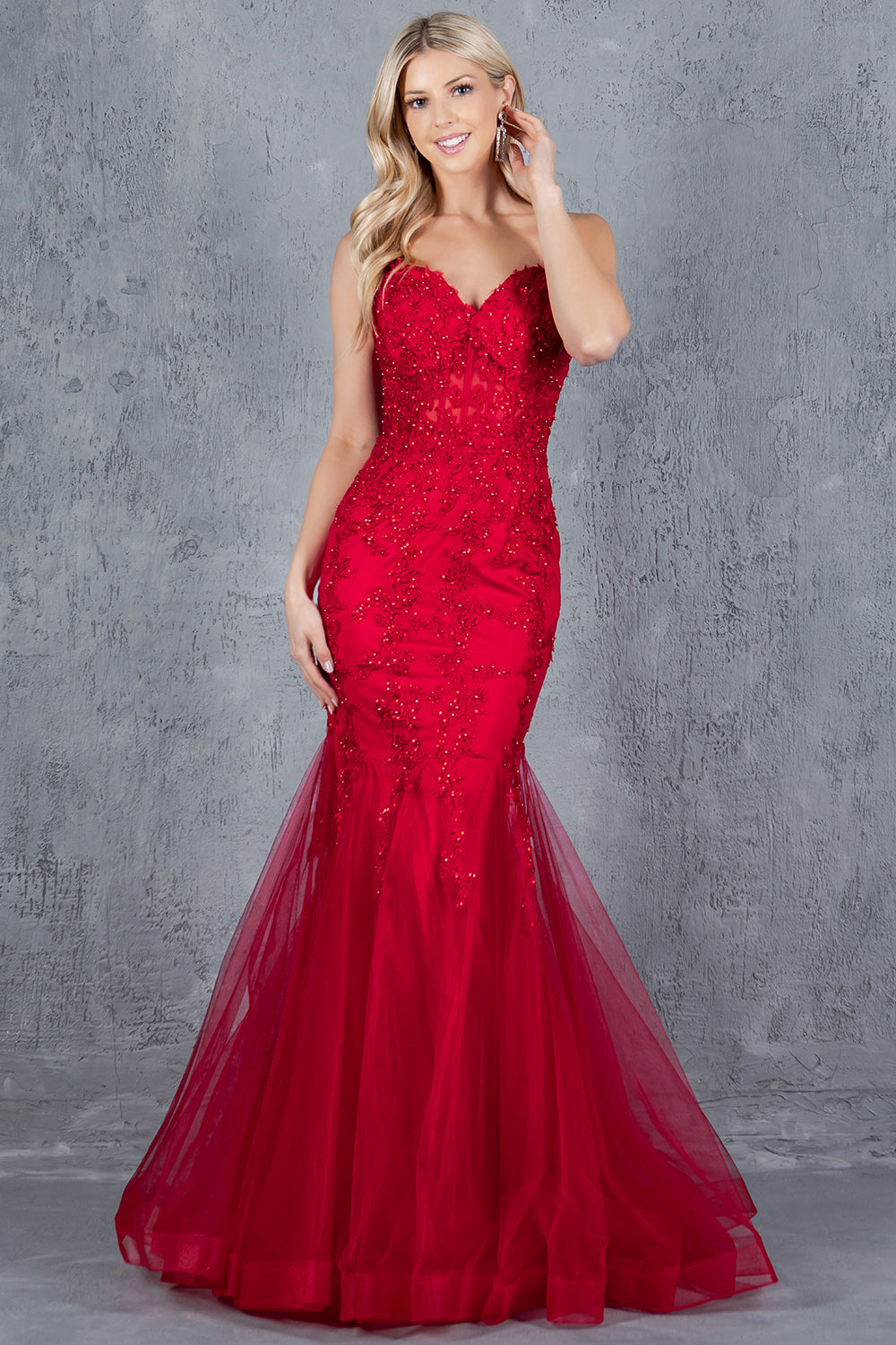 Sweetheart Neckline Spaghetti Straps Party Dress by Cinderella Couture USA AS8175J