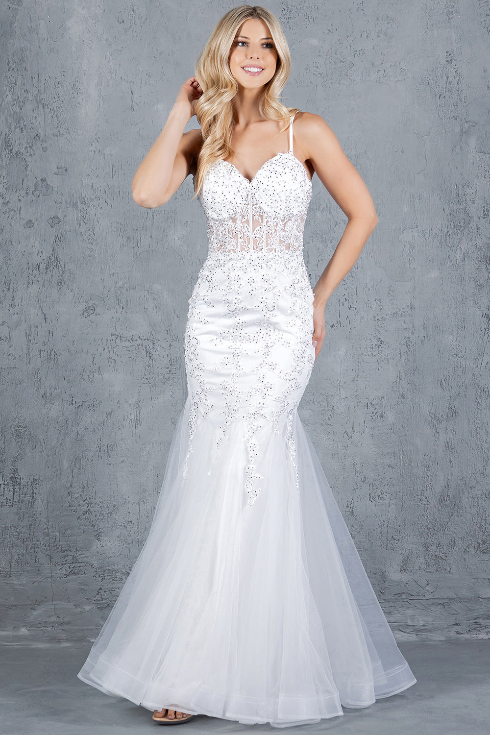 Sweetheart Neckline Spaghetti Straps Party Dress by Cinderella Couture USA AS8175J