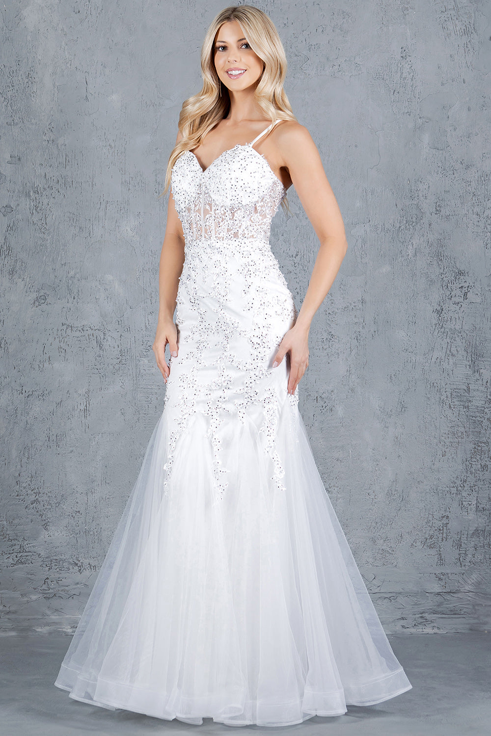 Sweetheart Neckline Spaghetti Straps Party Dress by Cinderella Couture USA AS8175J