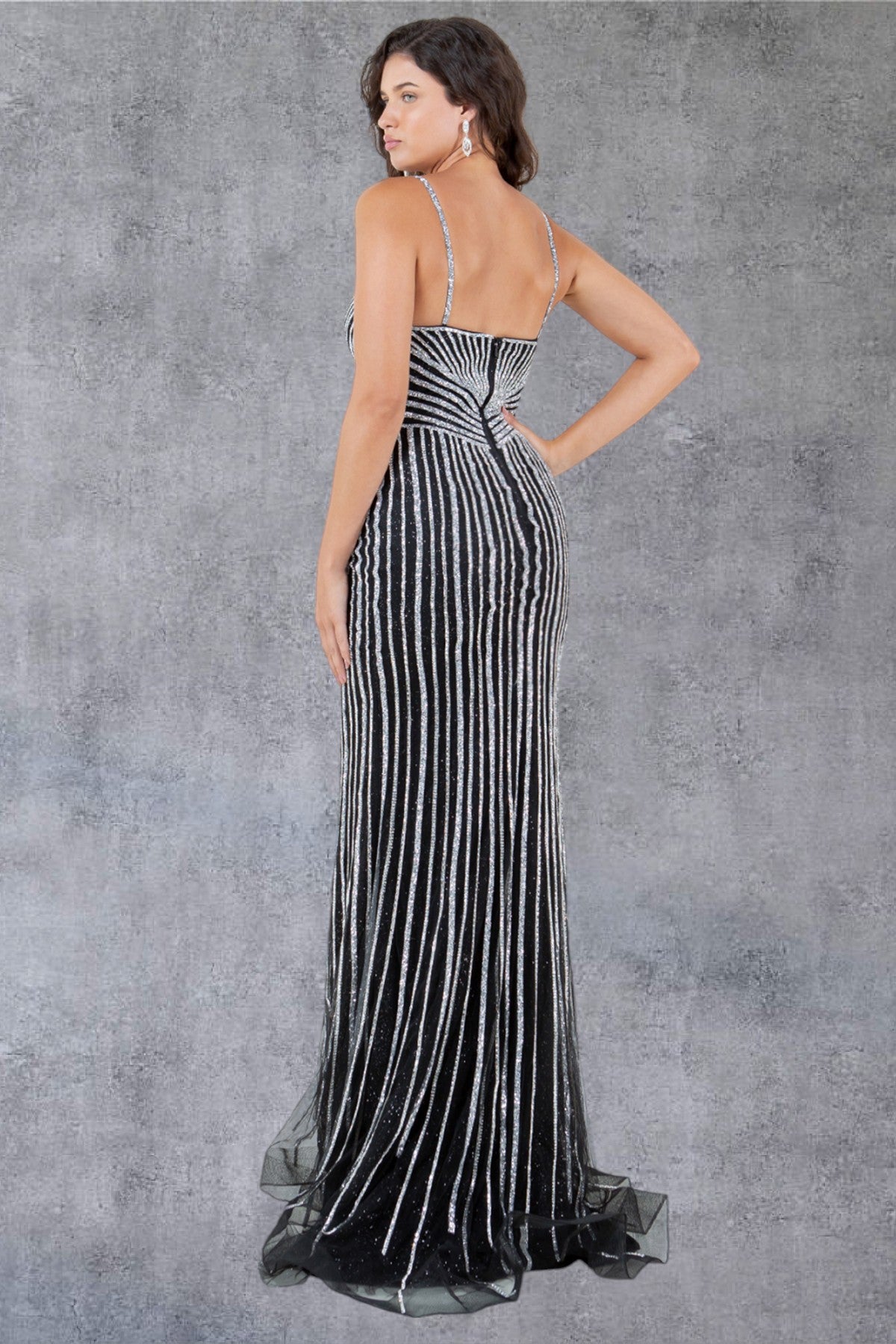 Thin Shoulder Straps Sheath Party Dress by Cinderella Couture USA AS8203J
