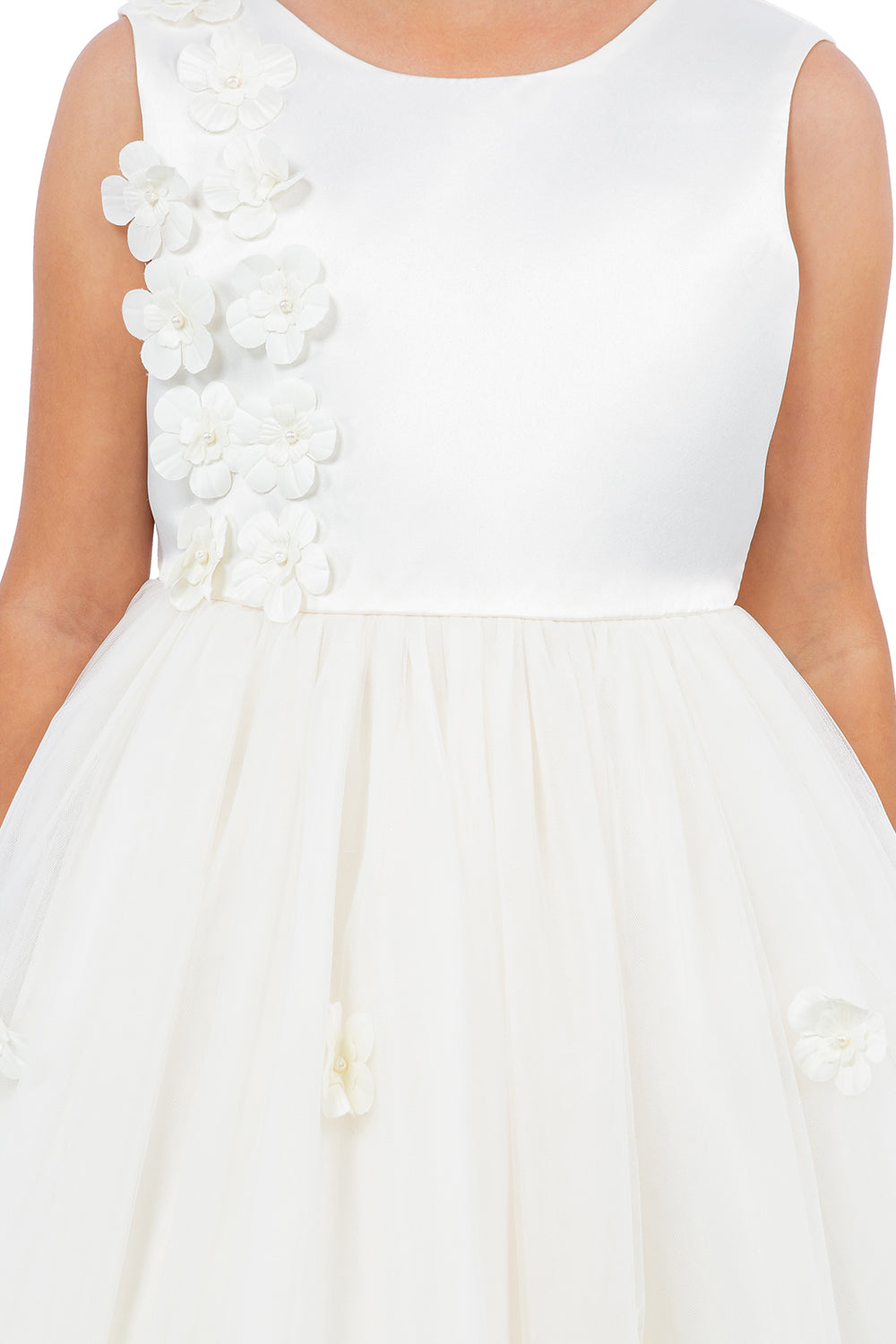 Beautiful Sleeveless Soft Tulle Flower Girl Dress by Cinderella Couture USA AS9136