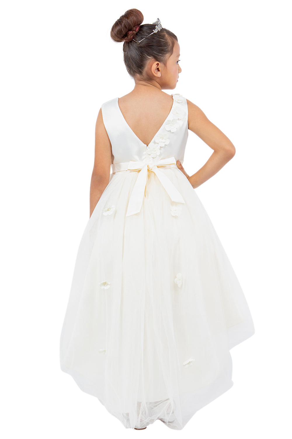 Beautiful Sleeveless Soft Tulle Flower Girl Dress by Cinderella Couture USA AS9136