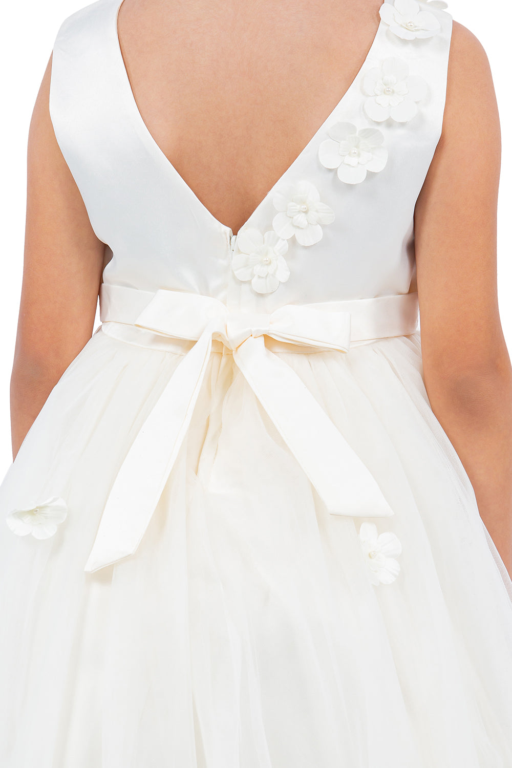 Beautiful Sleeveless Soft Tulle Flower Girl Dress by Cinderella Couture USA AS9136
