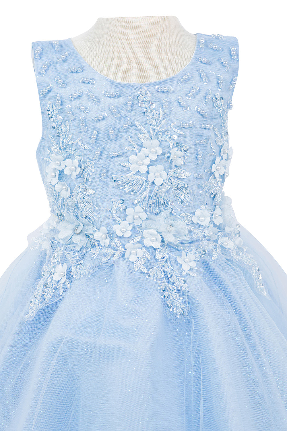 3D Floral Soft Tulle Baby Dress by Cinderella Couture USA AS9148B