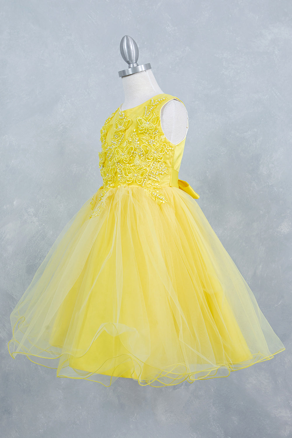Butterfly Glitter Tulle Sleeveless Girl Party Dress by Cinderella Couture USA AS9150