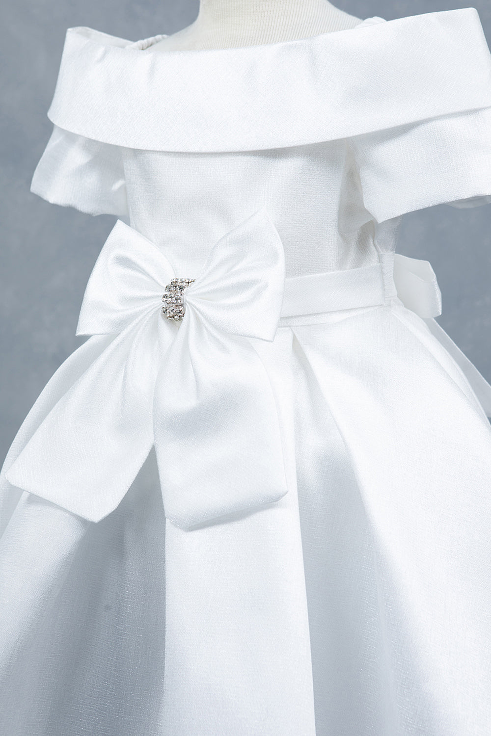 Sparkling Off Shoulder Neckline Girl Communion Dress by Cinderella Couture USA AS9177B