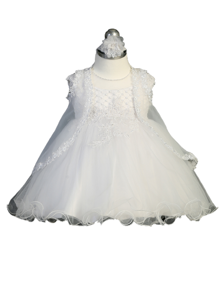 Flower Girl Tulle Illusion Neckline Fish Wire Dress by TIPTOP KIDS - AS2354