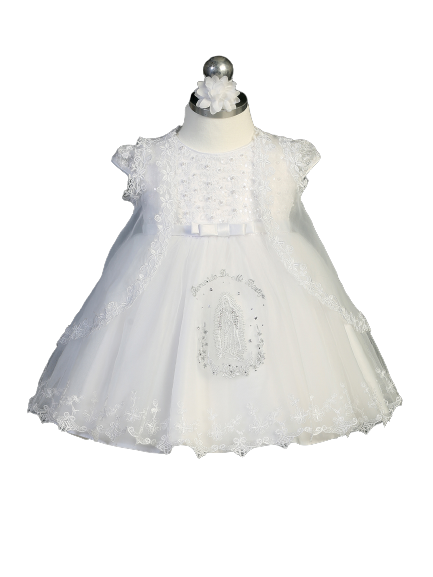 Flower Girl Cape Sleeved Embroidered Bodice Dress by TIPTOP KIDS - AS2358