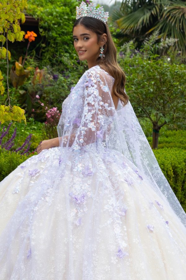 3D Butterfly Off The Shoulder Quinceanera Dress by GLS by Gloria - GL3501