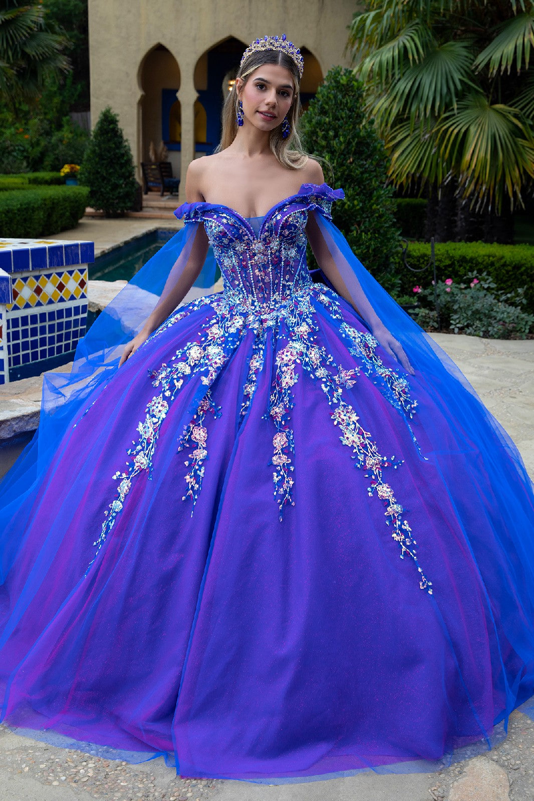 Glitter Sweetheart Neckline A-Line Quinceanera Dress by GLS by Gloria - GL3518