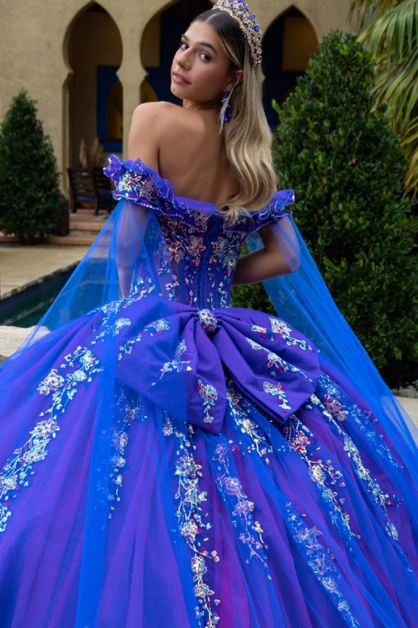 Glitter Sweetheart Neckline A-Line Quinceanera Dress by GLS by Gloria - GL3518