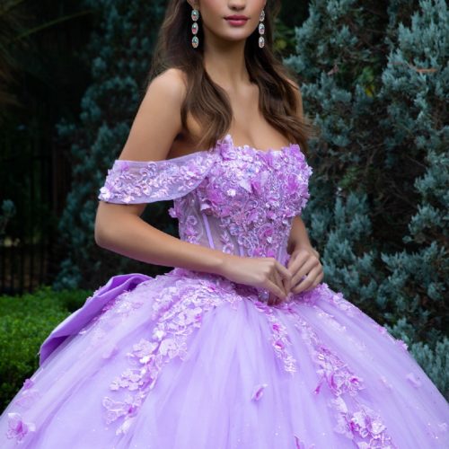 3D Butterfly Sweetheart Neckline Quinceanera Dress by GLS by Gloria - GL3541