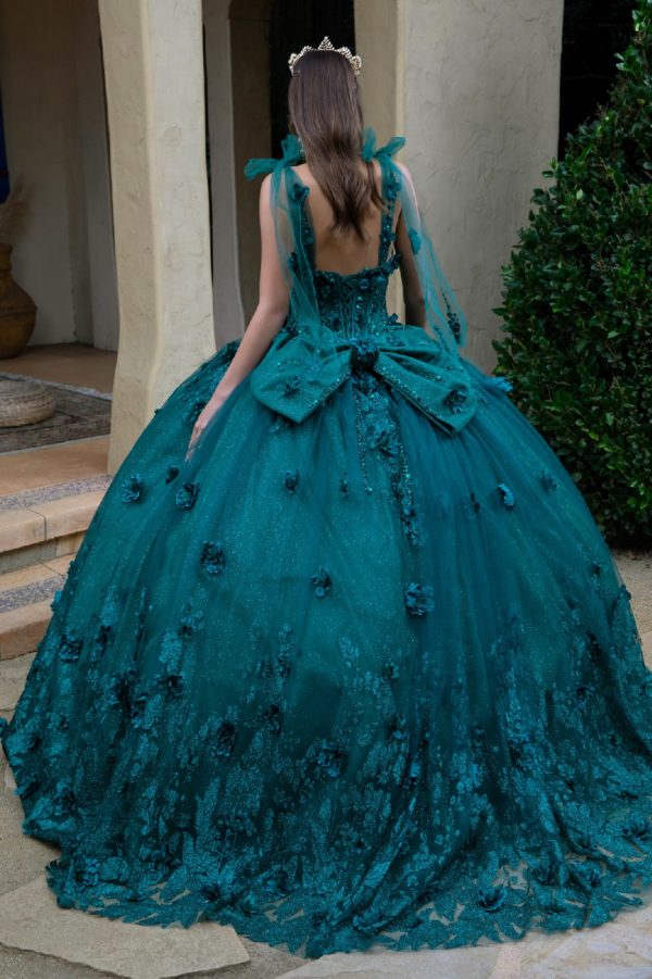 3D Flower Applique Sweetheart Quinceanera Dress by GLS by Gloria - GL3529