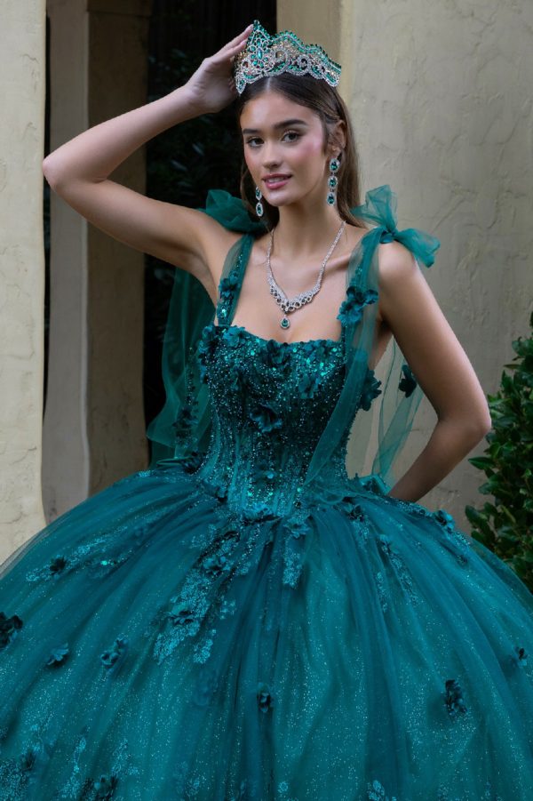 3D Flower Applique Sweetheart Quinceanera Dress by GLS by Gloria - GL3529