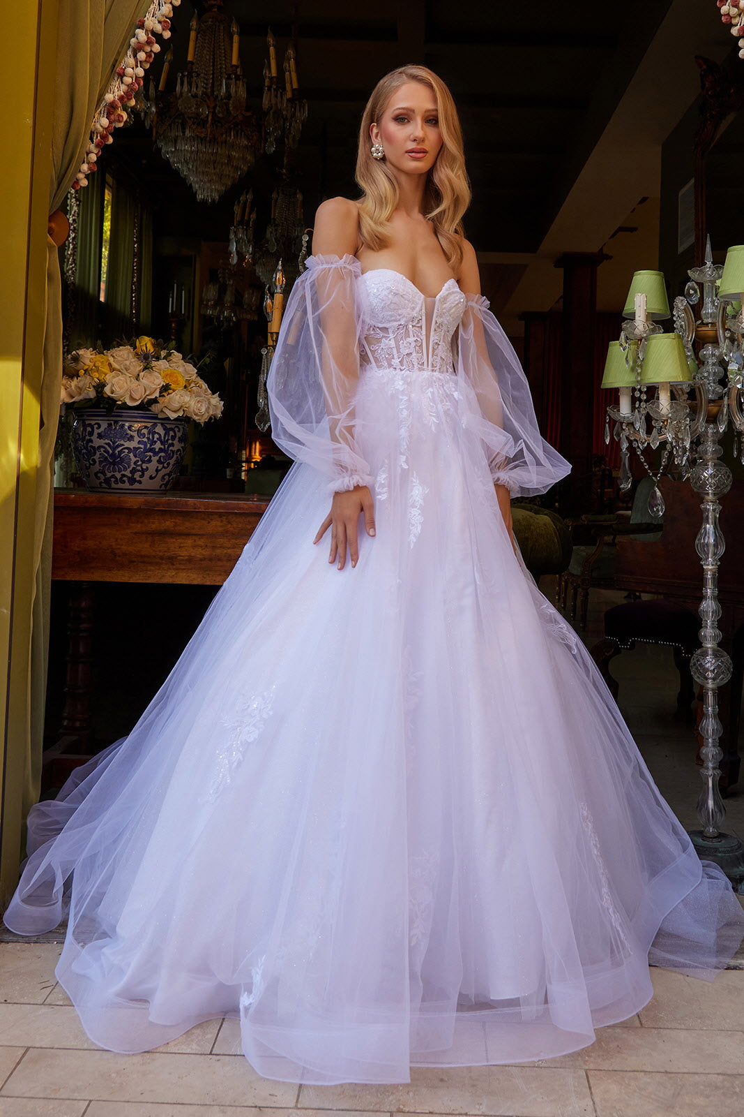 Illusion Sweetheart Neckline Glitter Women Bridal Dress by GLS by Gloria - GL3579 - Special Occasion/Curves Illusion Sweetheart Neckline Glitter Women Bridal Dress by GLS by Gloria - GL3579 - Special Occasion/Curves