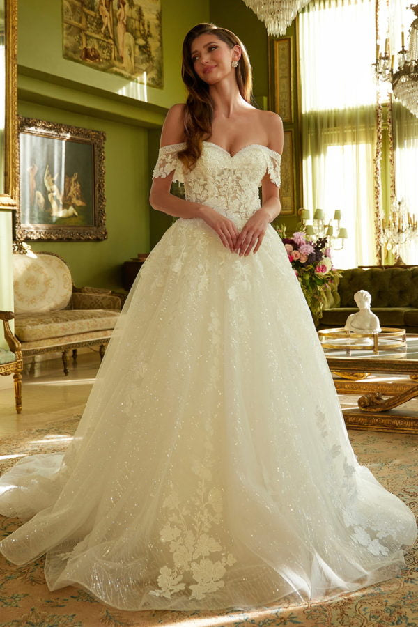 Off The Shoulder A-Line Women Bridal Dress by GLS by Gloria - GL3602