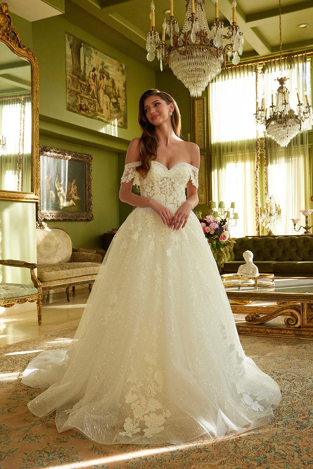 Off The Shoulder A-Line Women Bridal Dress by GLS by Gloria - GL3602