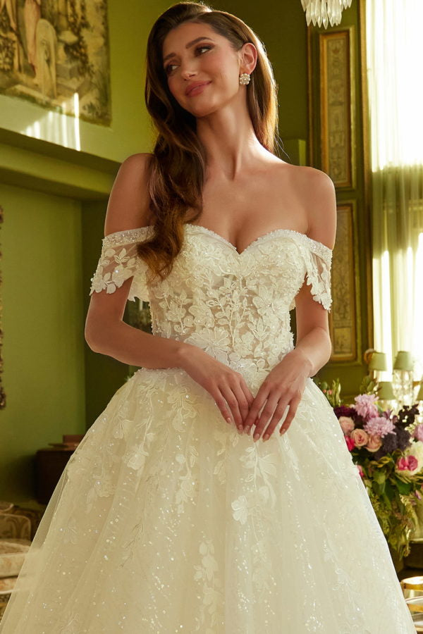 Off The Shoulder A-Line Women Bridal Dress by GLS by Gloria - GL3602