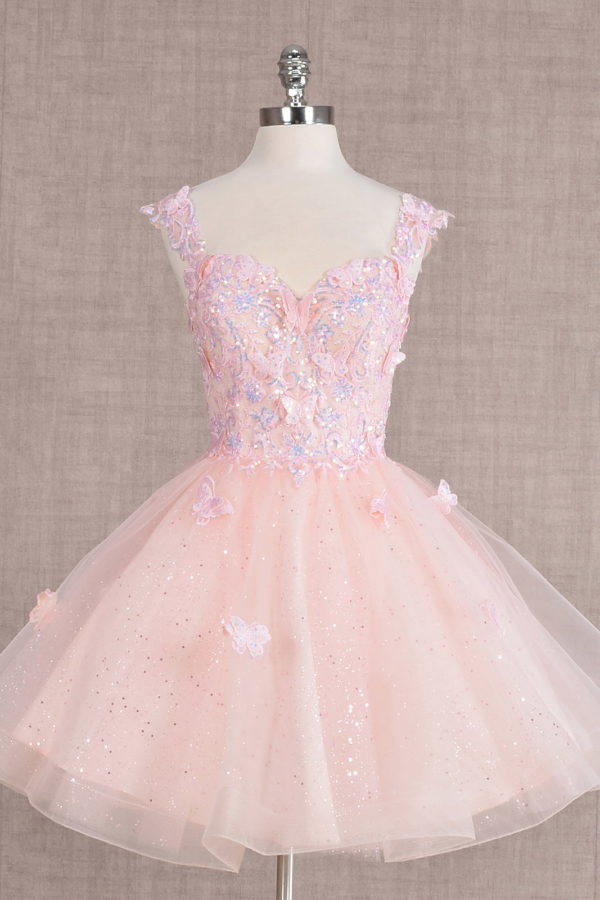 Elizabeth K - GS3186 - Sequin Sweetheart Neckline Cocktail Dress - Short