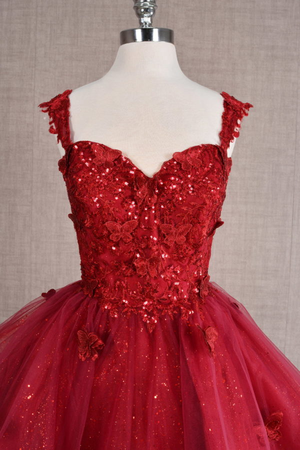Elizabeth K - GS3186 - Sequin Sweetheart Neckline Cocktail Dress - Short