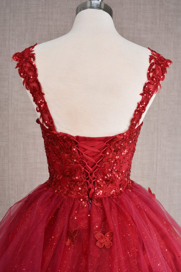 Elizabeth K - GS3186 - Sequin Sweetheart Neckline Cocktail Dress - Short