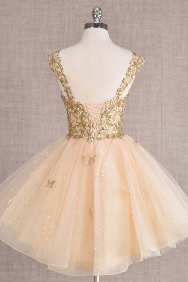 Elizabeth K - GS3186 - Sequin Sweetheart Neckline Cocktail Dress - Short