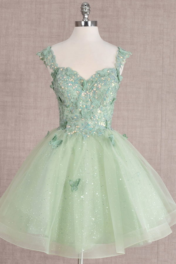 Elizabeth K - GS3186 - Sequin Sweetheart Neckline Cocktail Dress - Short